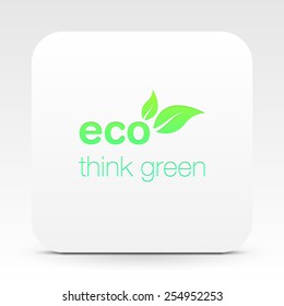 Eco friendly logo design on white box illustration eps 10 vector