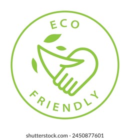 Eco friendly logo design template, Badges for eco, organic or sustainable products.	