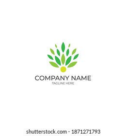 Eco friendly logo design vector template stock image illustration