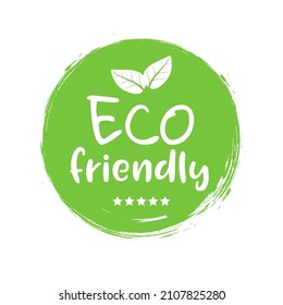 Eco friendly logo icon nature stamp. Eco product label clean sticker