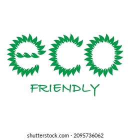 Eco friendly logo isolated on white background