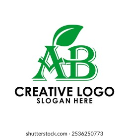  letra AB do logotipo ecológico