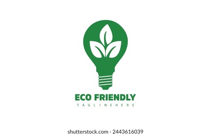 Eco friendly logo made with leaves
