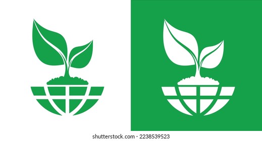 logotipo ecológico en fondo blanco