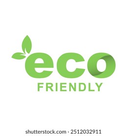 Eco friendly logo sign symbol for ecologic food stamp or mark isolated on white background. 