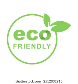 Eco friendly logo sign symbol for ecologic food stamp or mark isolated on white background. 