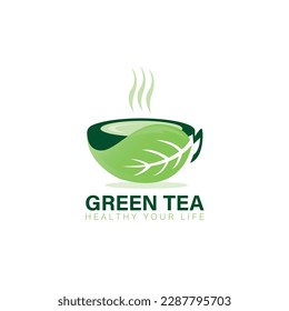 eco friendly logo. tea leaf design logo vector