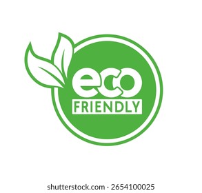 Eco amigável logotipo vetor design - folha da natureza, verde natural. ecologia, orgânico, bioproduto. para crachá, adesivo, emblema, cartão, banner, ícone. ilustração isolada.