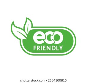 Eco amigável logotipo vetor design - folha da natureza, verde natural. ecologia, orgânico, bioproduto. para crachá, adesivo, emblema, cartão, banner, ícone. ilustração isolada.