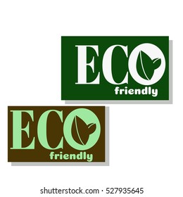 Eco friendly logo vector illustration with leaves. Idea design for company and eco products.
