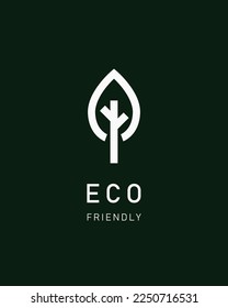 Eco Friendly Logo. Logo for your company. Isolated eco leaf logo vector.