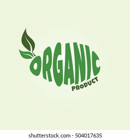 eco friendly natural label organic product sticker logotype logo