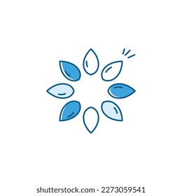 Icono de línea vectorial de productos ecológicos