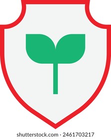 Ilustración plana de Vector de icono de Naturaleza ecológica