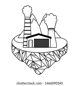 eco friendly nuclear station sustainable development vector illustration