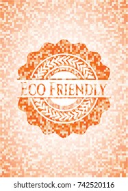 Eco Friendly orange mosaic emblem