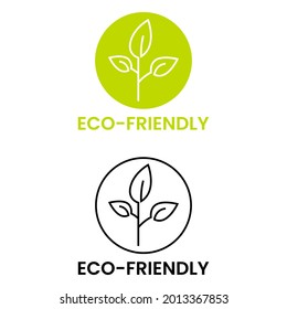 Eco friendly organic icon label design vector