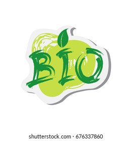 Eco Friendly Organic Natural Bio Product Web Icon Green Logo Flat Vector Illustration