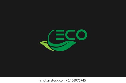 Eco Friendly Organic Natural Product Web Icon Green Logo Flat Vector Illustration