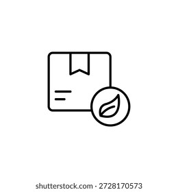 Eco Friendly Package Delivery Box With Leaf Symbol Element