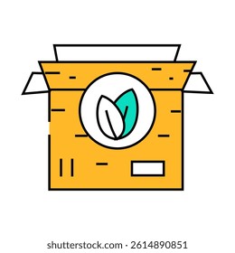 eco friendly packaging green living line icon vector. eco friendly packaging green living sign. isolated symbol illustration