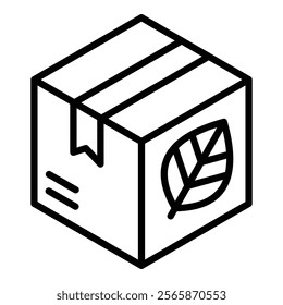 Eco Friendly Packaging Icon Element For Design