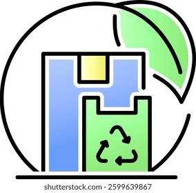 eco friendly packaging icon logo.