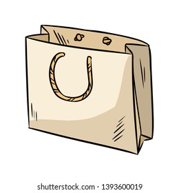 Eco friendly paper bag. Ecological and zero-waste product. Go green