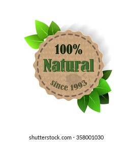 eco friendly paper template banner on white background