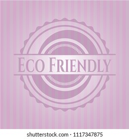 Eco Friendly pink emblem