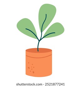 Eco friendly eco plant in a pot isolated