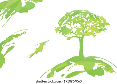Eco friendly poster. Universal use template in fresh spring colors