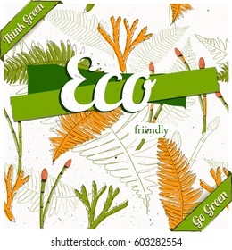 Eco friendly poster. Vector illustration EPS10