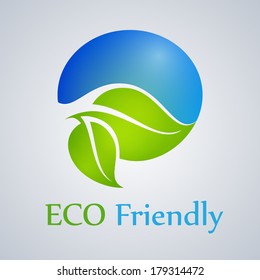 Eco friendly product, green, organic, icon, vector.