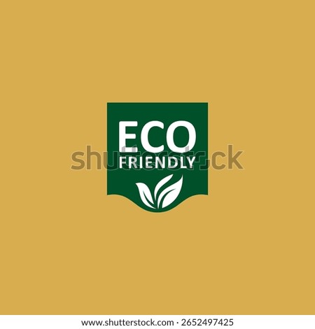 Eco Friendly Product Label Design. Organic Label Food Vector