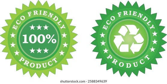 Eco friendly product sticker vector