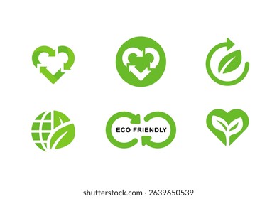 Eco friendly products logo sticker label, Esg sustainable icon symbol