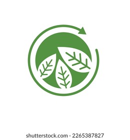 eco friendly recycle  icon vector concept design template