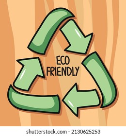 eco friendly recycle symbol design