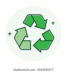 Eco Friendly Recycling Vector Icon Design