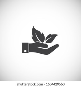 Eco friendly related icon on background for graphic and web design. Creative illustration concept symbol for web or mobile app.