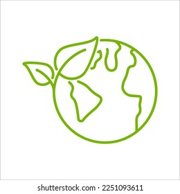 Eco friendly related thin line icon set. Linear ecology icons. Environmental sustainability simple symbol. vector illustration on white background.