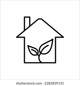 Ökologisch freundliches Thin Line Icon Set. Lineare Umweltsymbole. Umweltverträglichkeit - einfaches Symbol. Vektorgrafik auf weißem Hintergrund. umweltfreundliches Symbol für Grafik und Web Design.