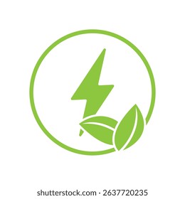 Eco Friendly Renewable Energy symbol vector illustration. Save environment. for label or icon.