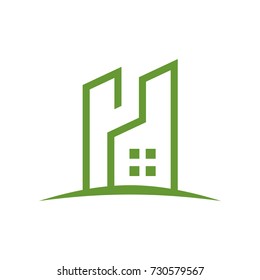 Eco Friendly Residence Logo Outline