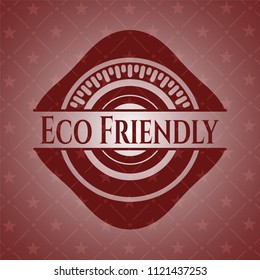 Eco Friendly retro red emblem