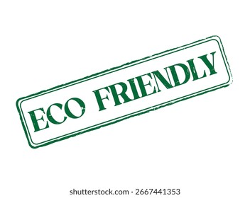 Sello de sello de goma ECO FRIENDLY con un contorno y texto