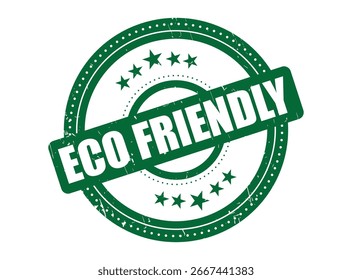 ECO FRIENDLY Rubber Stamp Seal with a Dotted Circle