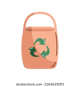 eco friendly sack with recycle arrows