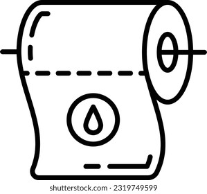 Eco friendly sanitary tissue roll concept, Toilet Paper vector icon design, Housekeeping symbol, Home cleaning sign, Professional cleaners equipment stock illustration